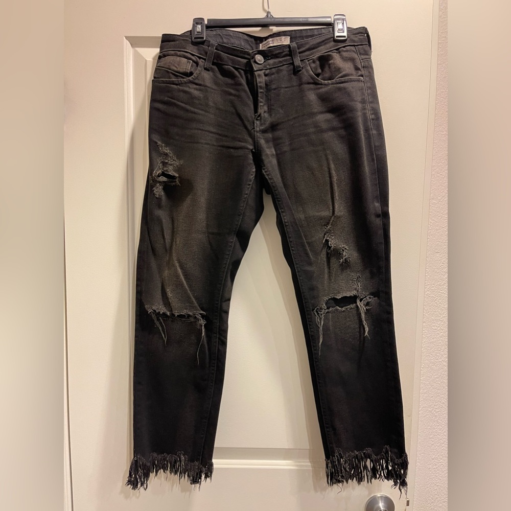 Black denim Zara jeans